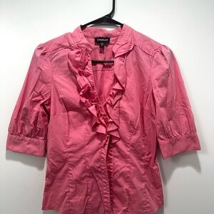 Women's Pink Ruffle Top